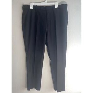 Kenzo-A Black Dress Pants Mens 42W Superior 150s Flat Front Trousers S600512H